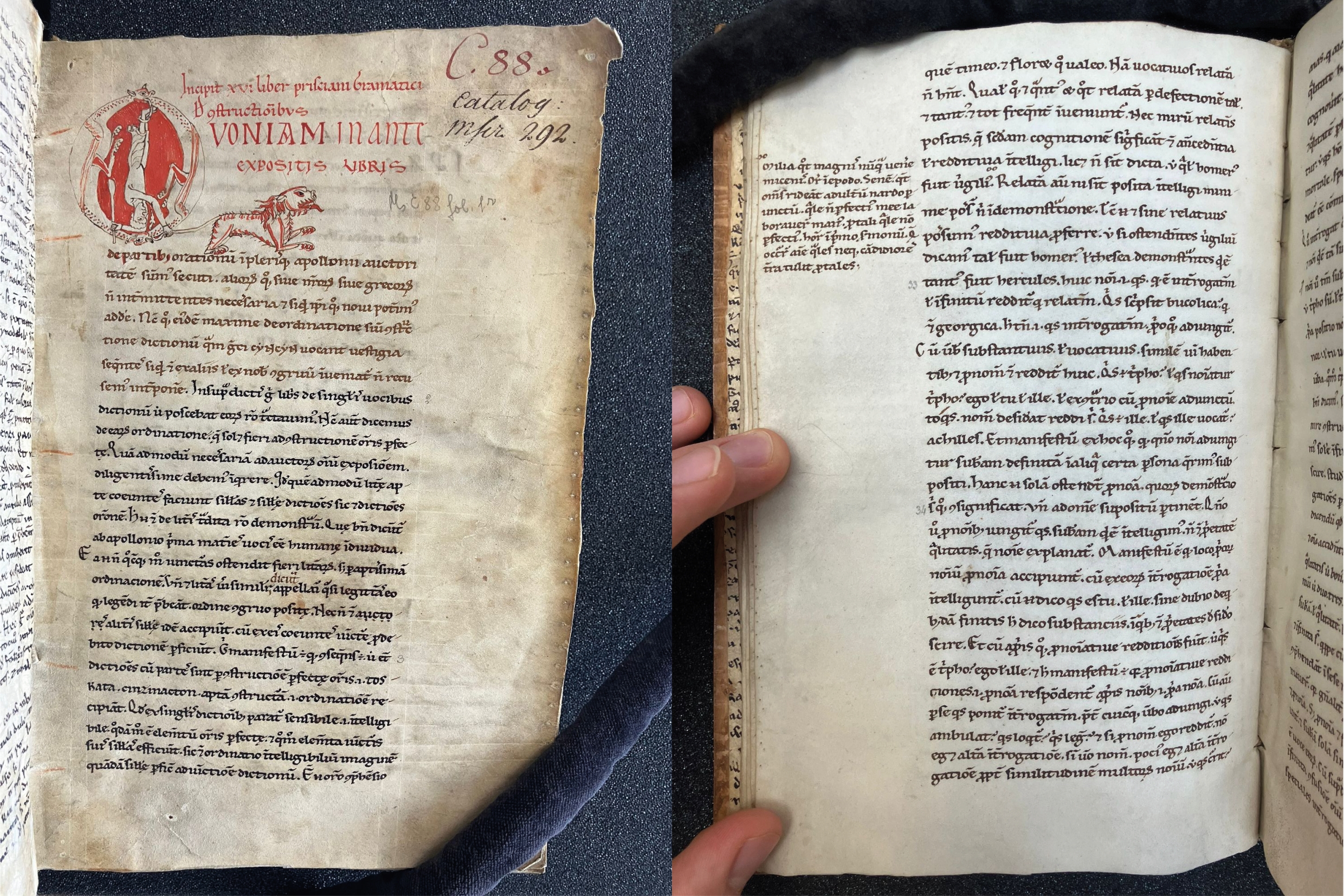 Zürich, Zentralbibliothek, Ms. C88, fol. 1r, fol. 7v