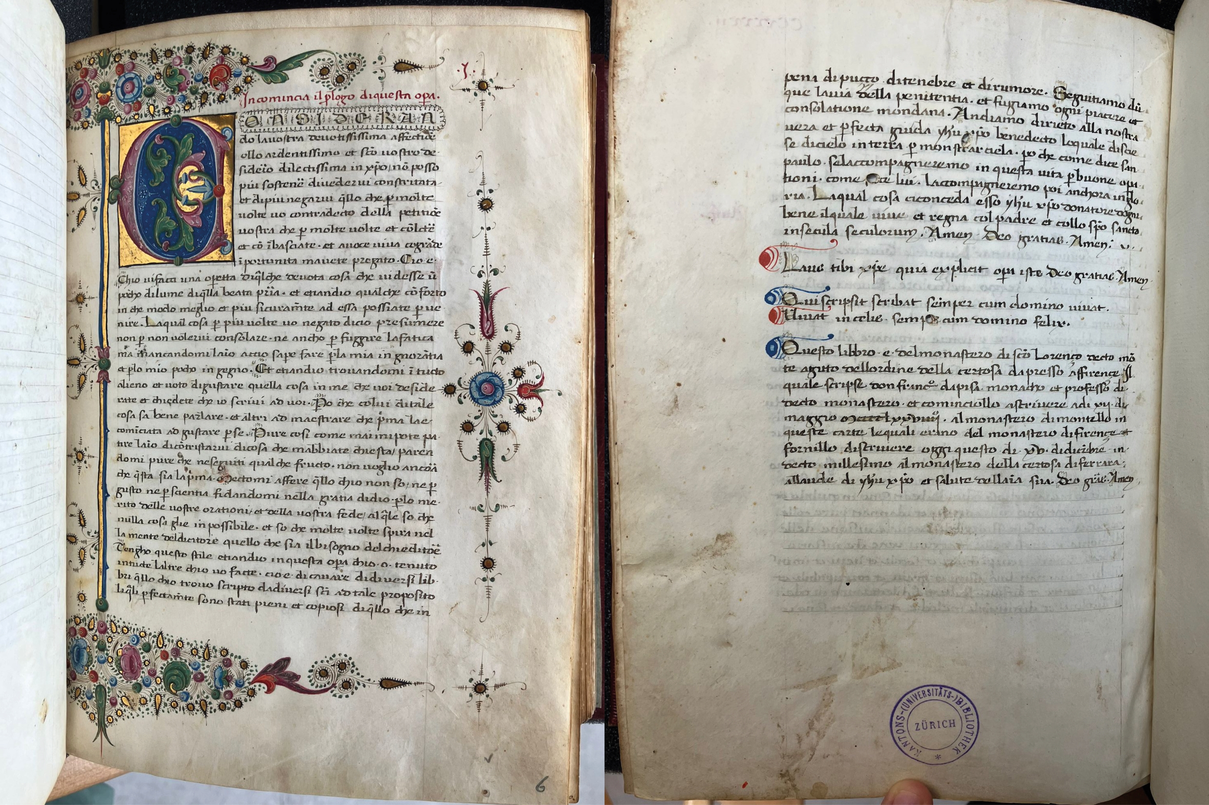 Zürich, Zentralbibliothek, Ms. Rh 166, fol. 6r, fol. 247v