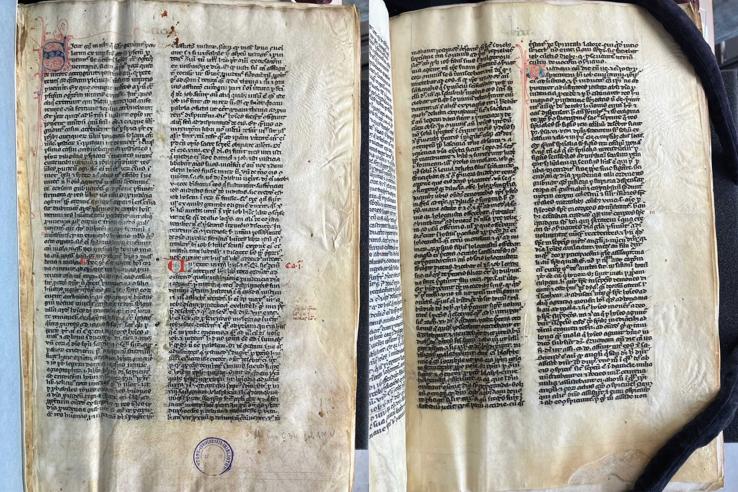 Zürich, Zentralbibliothek, Ms. Car C 34, fol. 1r, fol. 2r