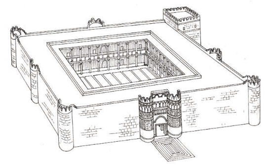 A plan of the Qasr al-Hayr al-Sharqi