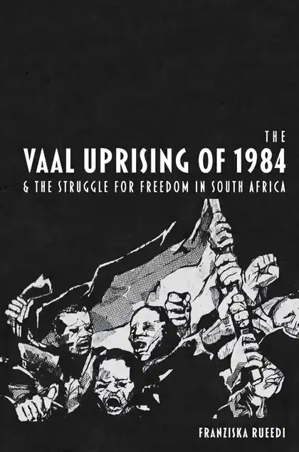 Book cover depicting protests in black and white