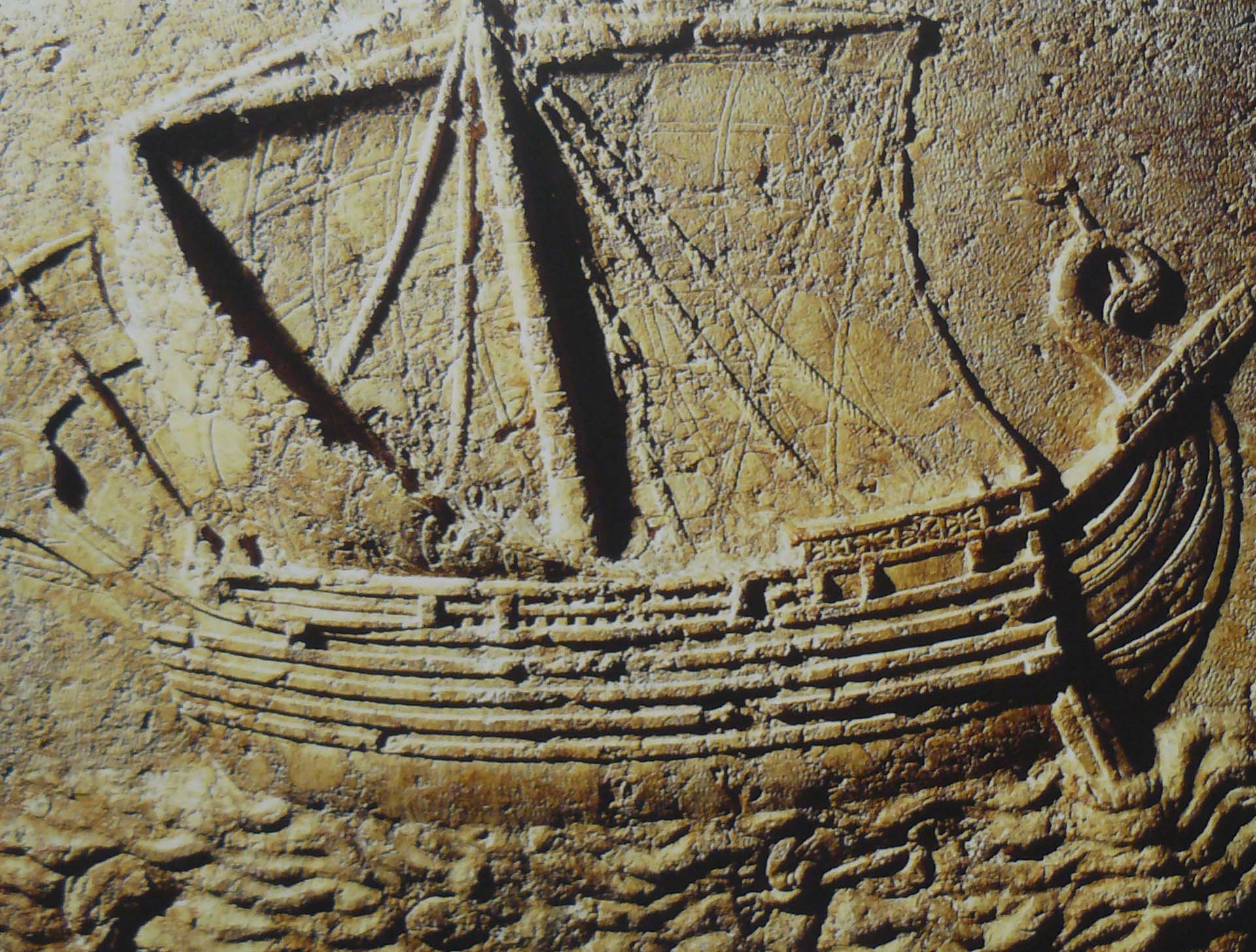 The Ship sarcophagus: a sarcophagus showing a Phoenician ship, Sidon, 2nd century CE