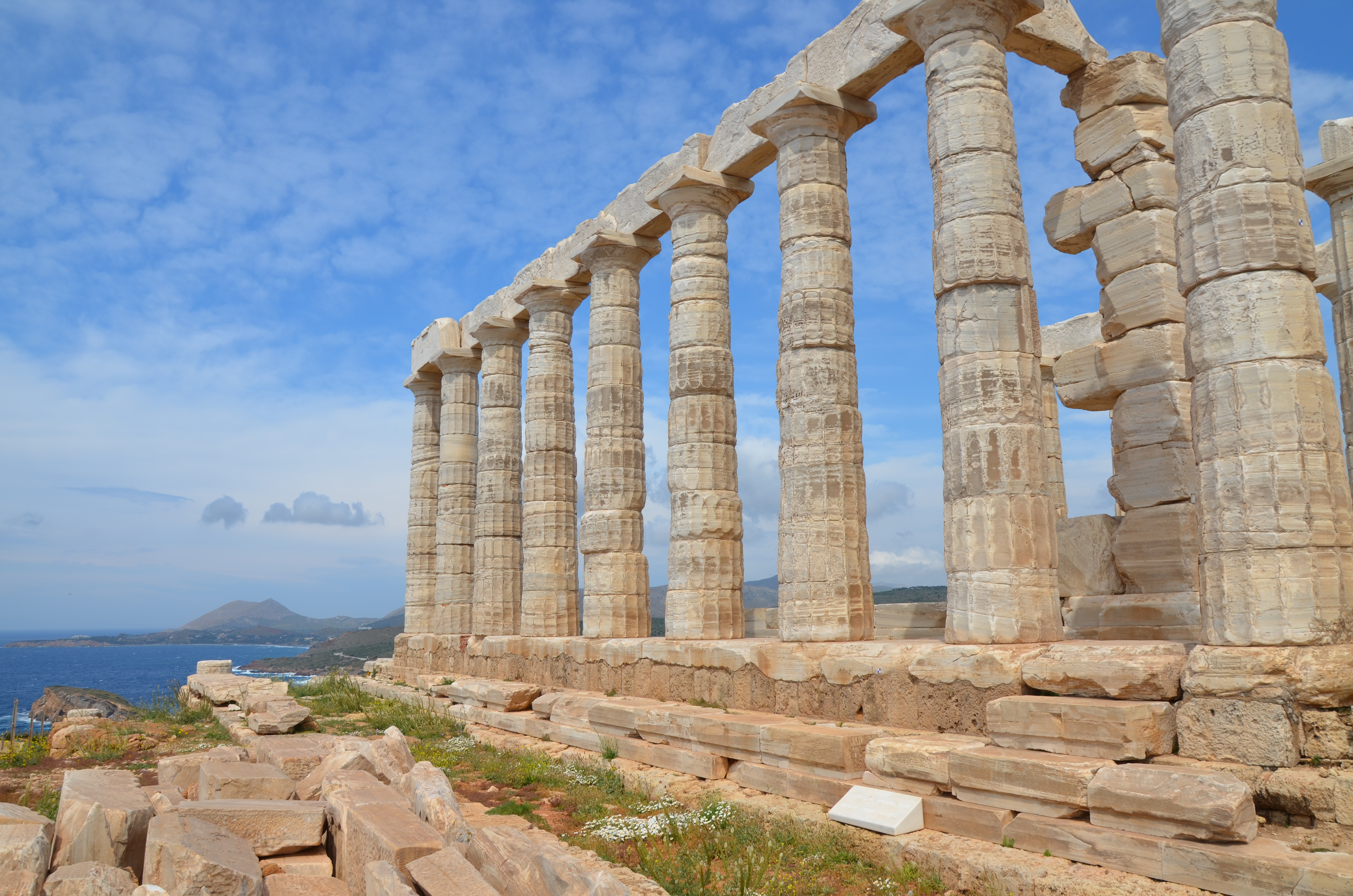 Close-up of the Temple of Poseidon at Cape Sounion